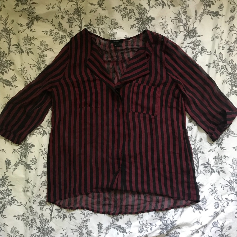 F21 Striped Blouse